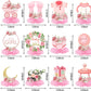 Vifoulal 12 Pcs Baby Shower Honeycomb Centerpieces for Girl, Floral Party Table Honeycomb Decorations, for Newborn Baby Photo Props, Tables Toppers