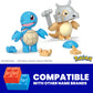 MEGA Pokémon Building Toys Set Squirtle & Cubone with 45 Pieces, 2 Poseable Characters and Poké Ball, 2 Inches Tall, for Kids