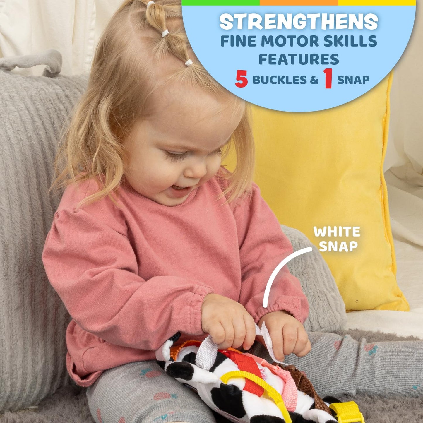 Buckle Toys Bessie Cow Learning Activity Toddler Toy