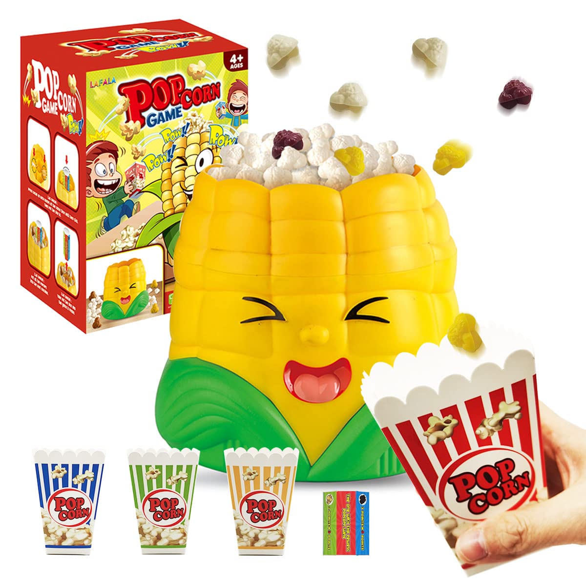 LAFALA Kids Board Games for Family Night Party Games Who get’s Most Popcorn Board Game for Adults and Kids 8-12, 2-4 Players,Easter's Day Halloween