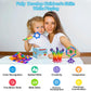 Chichalk Clip Connect 120 Piece Building Blocks | Diameter 1.26", STEM Building Toys Set Kindergarten Math Manipulatives for Kids Boys Girls