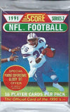 SCORE NFL 1991 Football Player Cards : Series 2 : Trading Cards : 16 Cards Per Pack : The Official Card of The 1990's