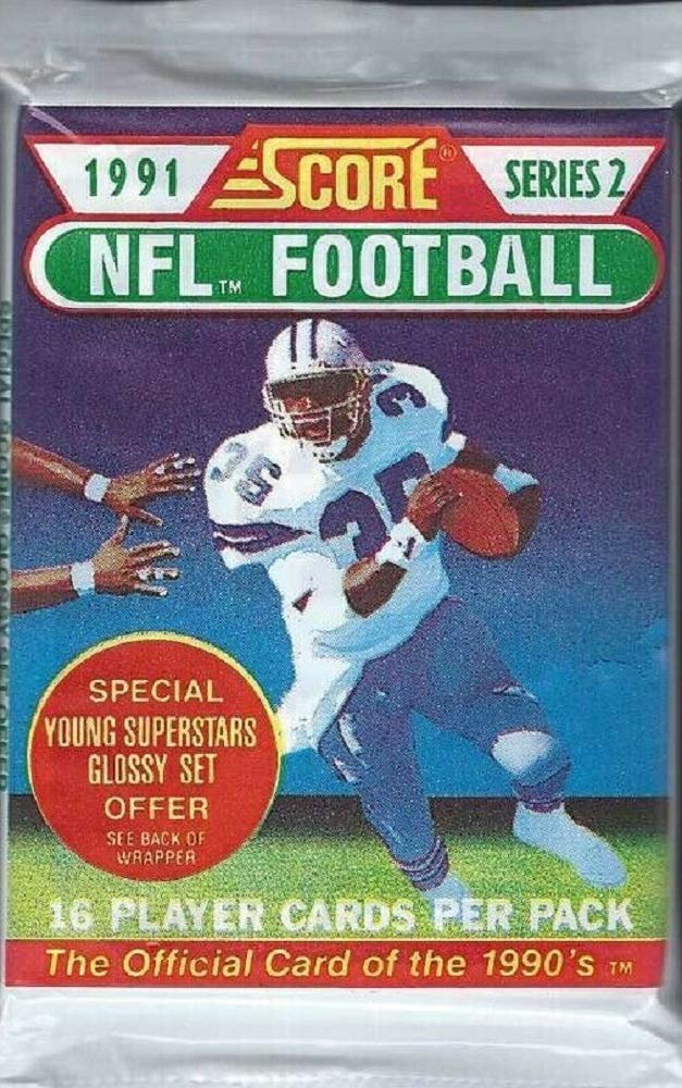 SCORE NFL 1991 Football Player Cards : Series 2 : Trading Cards : 16 Cards Per Pack : The Official Card of The 1990's