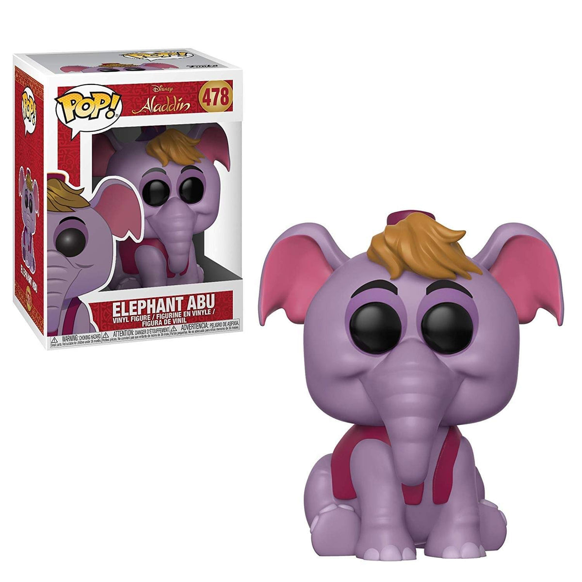 Funko 35755 Pop! Disney: AladdinElephant Abu, Multicolor