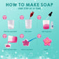 Klever Kits Bath Bomb, Soap Making Kit for Kids, 2-in-1 Spa Science Kits, DIY Make Your Own Bath Bombs & Soap, Spa Kit for Kids, Gifts Toys