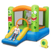 HONEY JOY Inflatable Bounce House, Blow up Moon Bounce for Kids w/Slide, Giant Jumpy Area, Ocean Ball Pit, Basketball Rim, Stakes, Jumping Bouncy