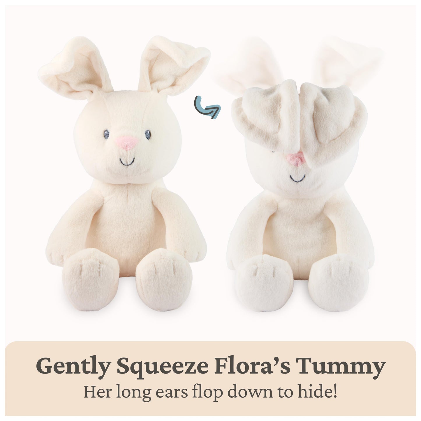 GUND Baby Peek-a-Boo Flora 7-Inch Bunny Squeeze-Activated Plush Toy