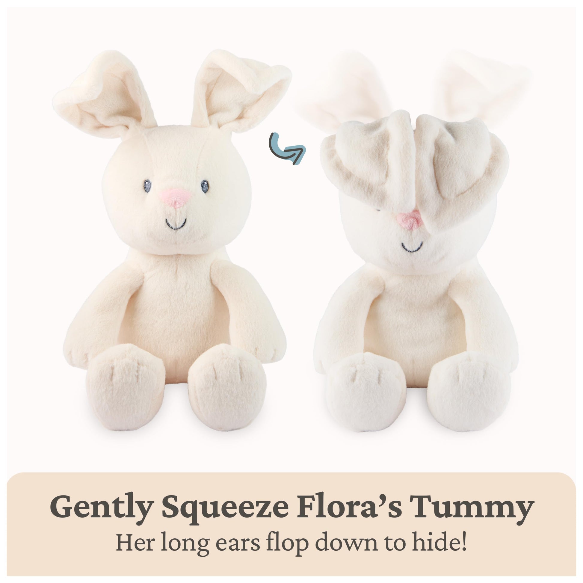 GUND Baby Peek-a-Boo Flora 7-Inch Bunny Squeeze-Activated Plush Toy