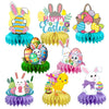 8Pcs Easter Honeycomb Table Centerpiece, Easter Birthday Party Supplies Table Decorations for Kids Party Decorations