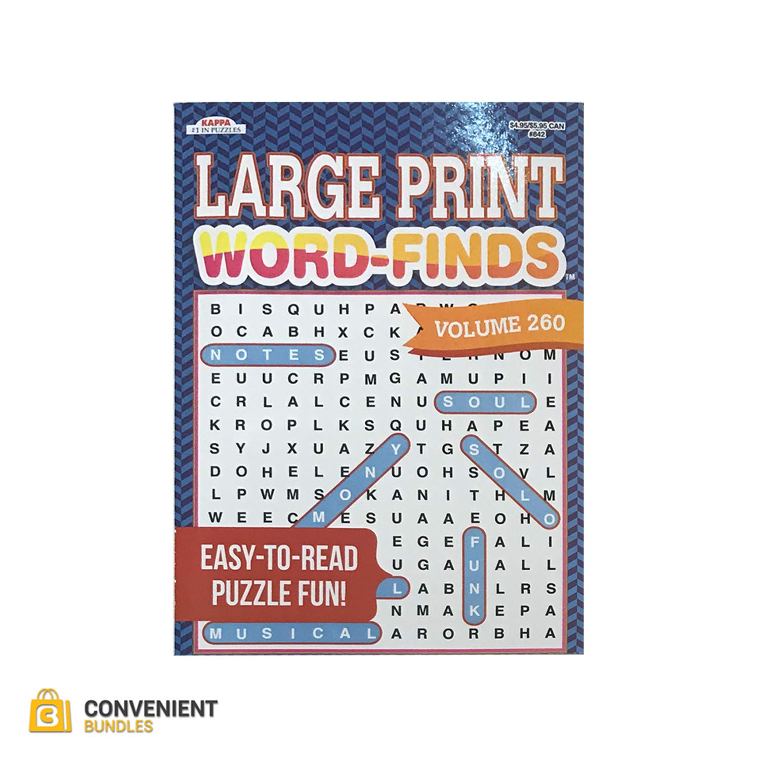 Word Search Puzzle Book Bundle (4-Pack Bundle) Easy-to-Read Large Print | 80 Challenging Searching Games Each | Men, Women, Adults, Seniors | Less Eye