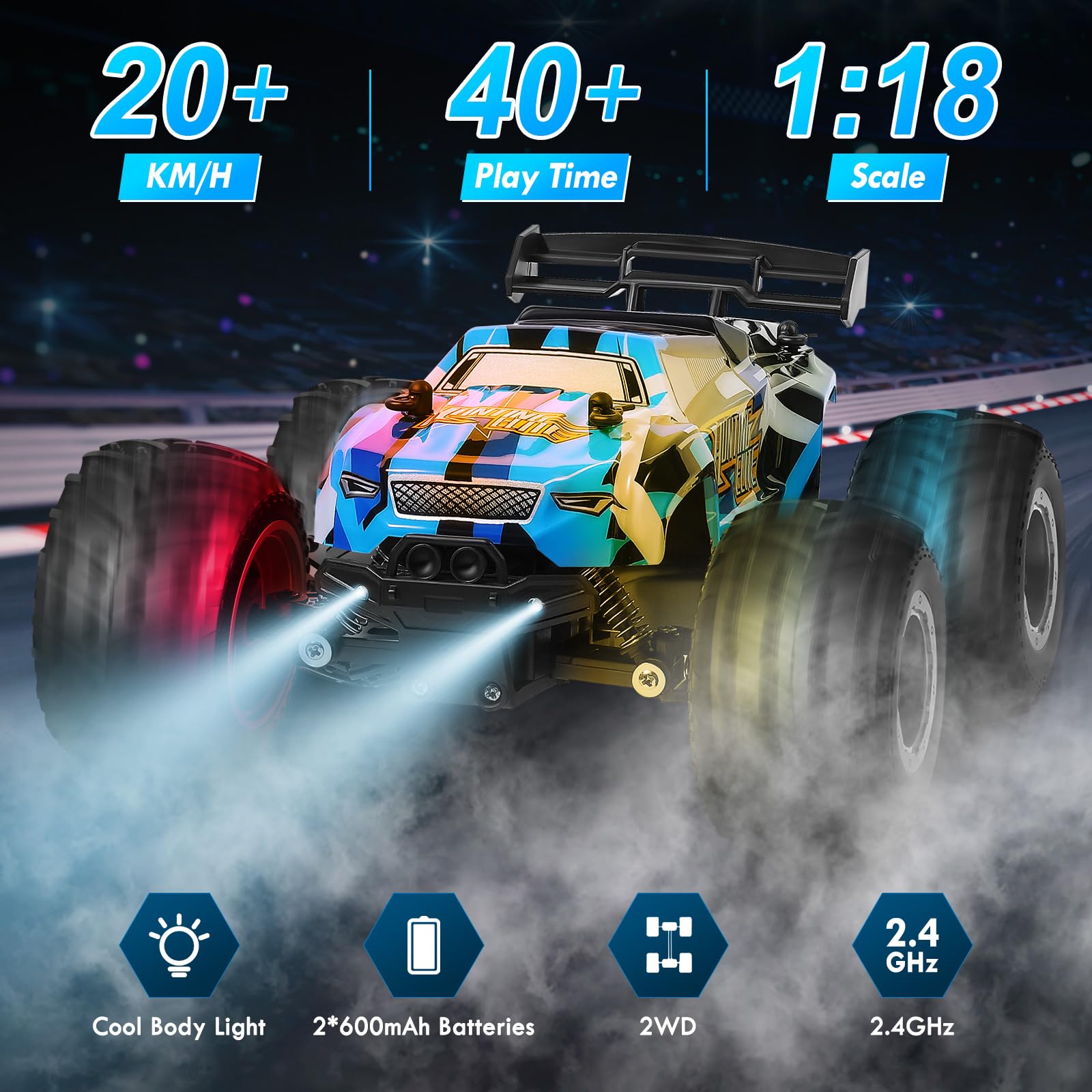 Remote Control Car, Remote Control Truck, 2.4Ghz All Terrain Rc Cars