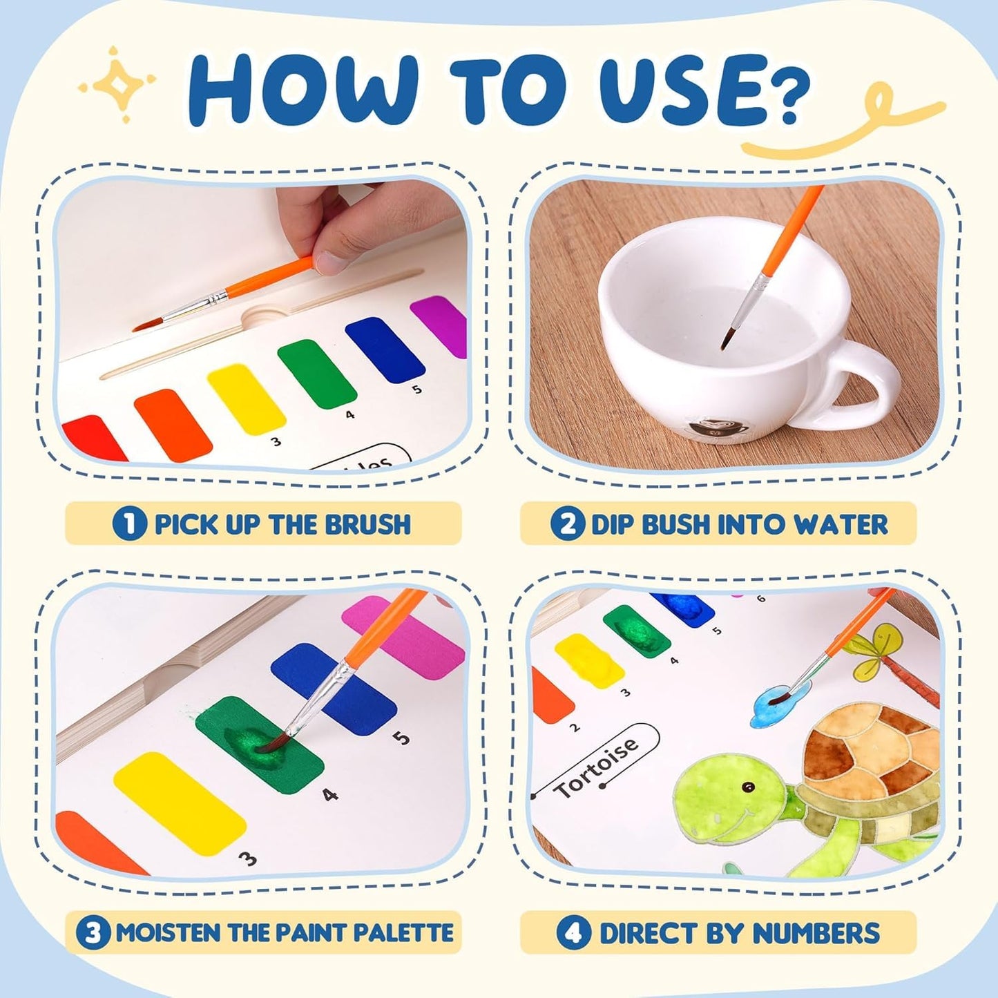 YPLUS Paint with Water Coloring Books for Toddlers 1-3 2-4 Animals