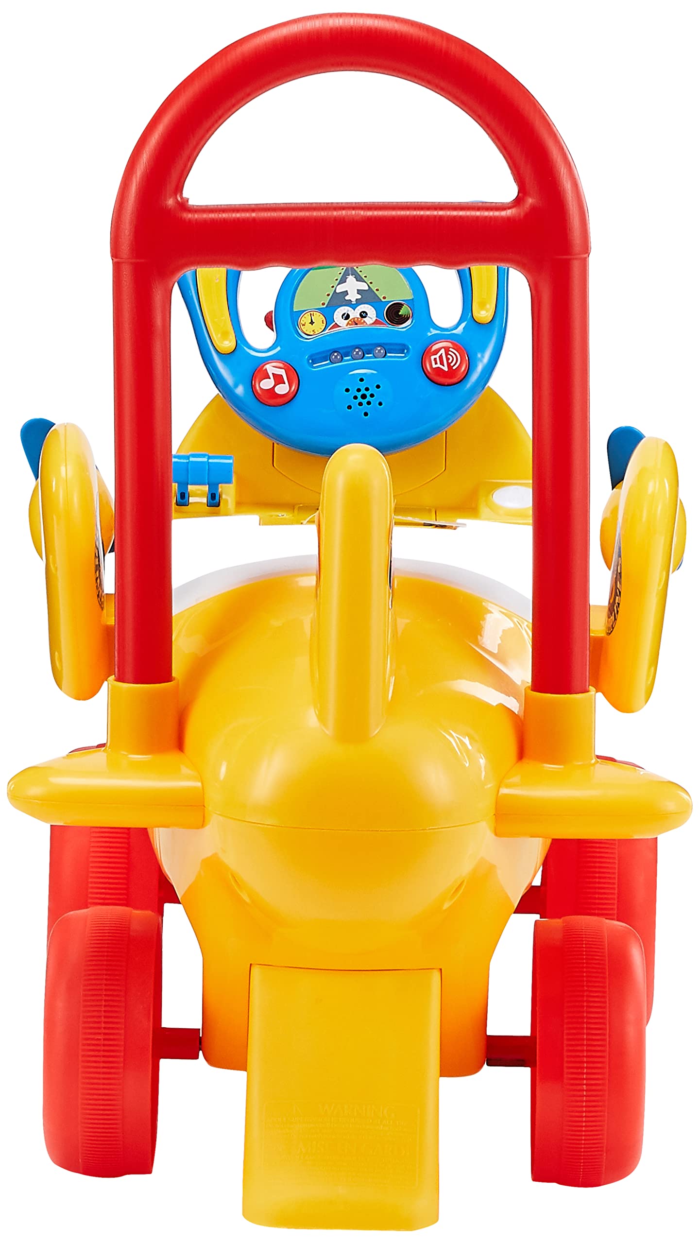 Kiddieland Sesame Street Elmo's Activity Plane Ride-On Toy, Lights Sounds Steering Wheel, Spinning Propeller, Imaginative Pretend Play for Toddlers