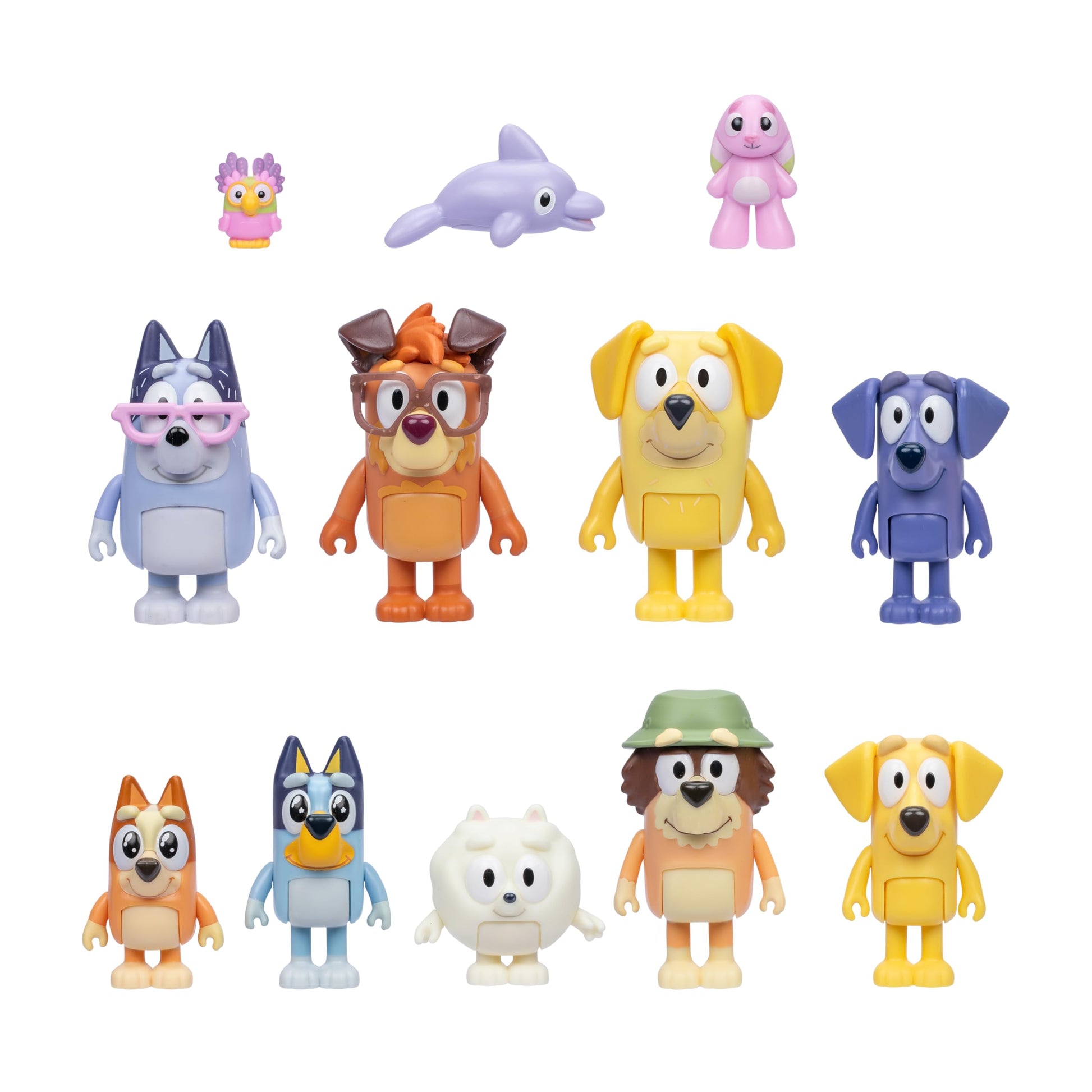 Bluey Super Fan Figurines Set, 12-Character Figure Pack