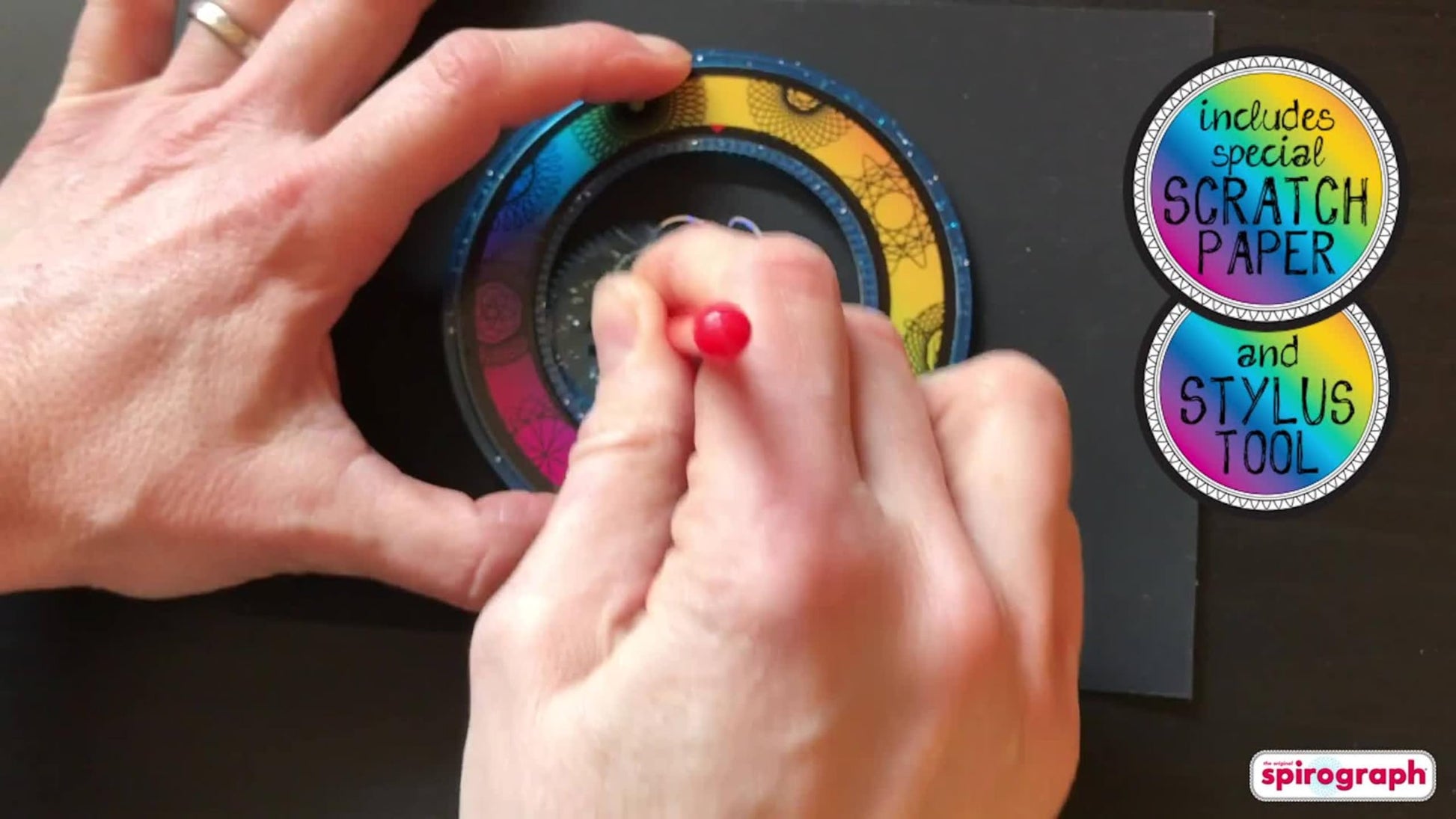 Spirograph Scratch & Shimmer - Arts and Crafts, Kids Toys, Art Supplies, Craft Supplies, Drawing Kit, Spiral Art, Classic Gear Design Kit, Magic