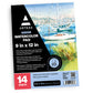 ARTEZA Watercolor Paper, 14 Sheets, 9x12 Inches Water Color Paper, 140lb/300gsm, 100% Cotton, Cold Press, Acid Free Art Paper