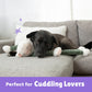 Patchwork Pet: Muttley Series - Lily Lamb - 24" Plush Dog Toy, Floppy Limbs Green-White Animal, Squeakers, Reinforced Fabric, Carry-Snuggle-Chew-Play