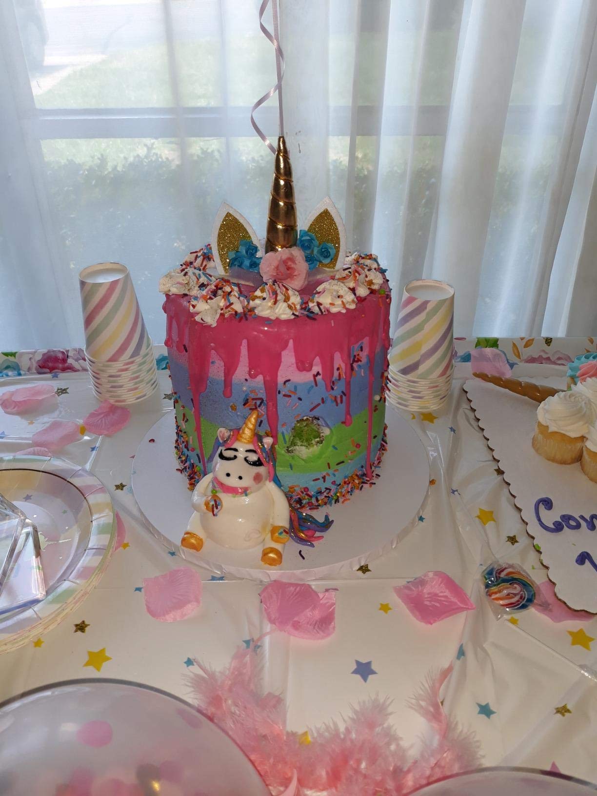 FZR Legend Unicorn Themed Birthday Party Decorations - Plastic Tablecloth | 53 x 90 inches,Disposable Table Cover | Magical Party Supplies for Girls