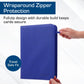 BCW Z-Folio 9-Pocket LX Album - Blue | Secure Zipper Card Organizer | Premium Leatherette Card Collection Binder | Trading Card Binder for Pokemon