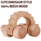 INTEGOO Wooden Toys Cars (2 Pack) for Toddler Montessori Inspired Teething Push Toys Exercise Baby's Grip Ability