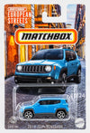 Matchbox European Streets 2019 Jeep Renegade Blue 10/24 1:64 Scale, Die-Cast