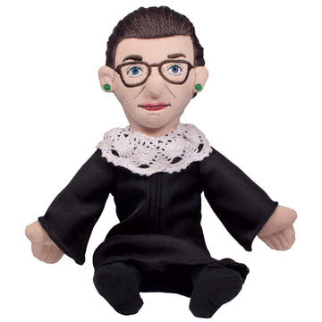 The Unemployed Philosophers Guild Ruth Bader Ginsburg Doll - 12" Soft Stuffed Plush Little Thinker