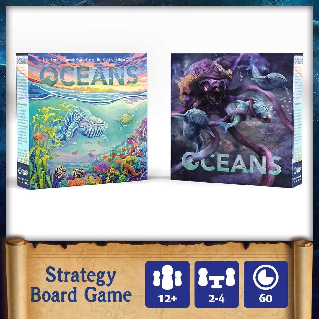 Northstar Game Studio Oceans Board Game - Beautiful Strategy Ecosystem Game | Families, Teens & Adults - 2-4 Players, Age 12+, 90 Mins