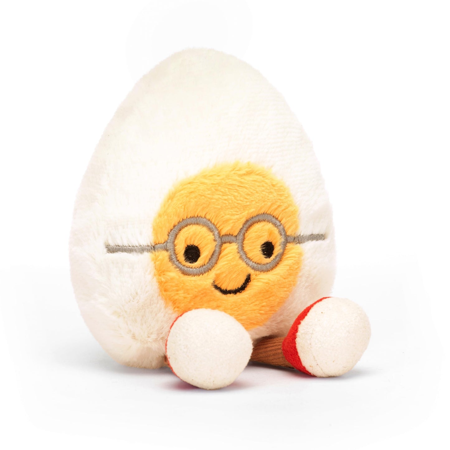 Jellycat Amuseables Boiled Egg Geek Stuffed Toy, Small 5.5 inches - Food Plush - Fun Gift Idea
