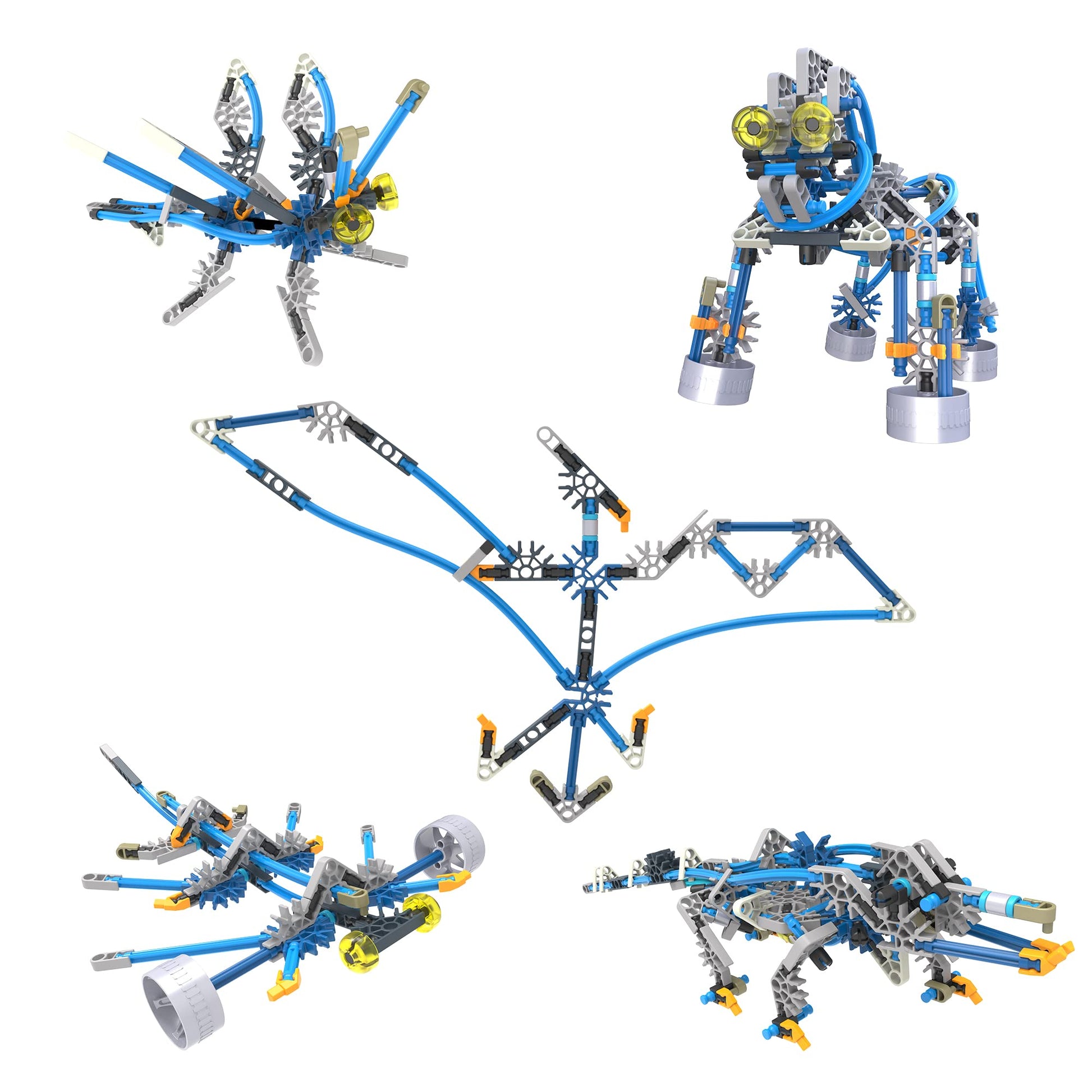 Basic Fun K'NEX | Cyborg Creatures 15 Model | Educational Toys for Boys and Girls, 196 Piece Stem Learning Kit, Engineering for Kids, Fun Colourful