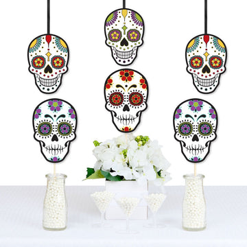 Big Dot of Happiness Day of the Dead - Sugar Skull Decorations DIY Halloween Party Essentials - Set of 20