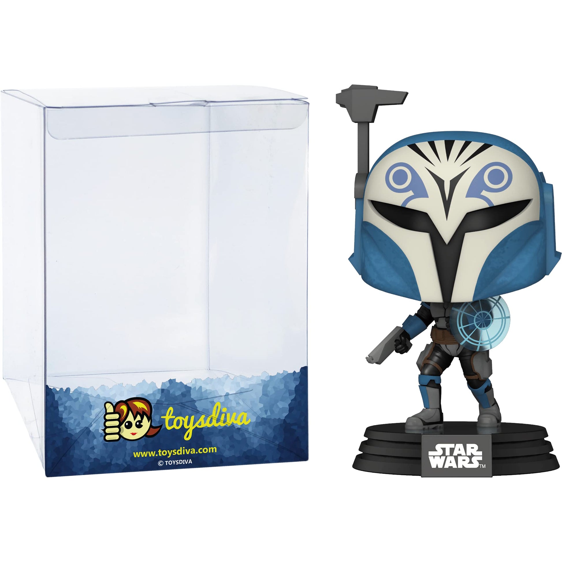 Bo-Katan Kryze: Fun ko P o p ! Vinyl Figurine Bundle with 1 Compatible 'ToysDiva' Graphic Protector (412 - 52026 - B)