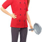 Barbie Chef Doll, Petite, Dressed in Chef-Inspired Coat with Frying Pan, Chef's Hat and Blonde Hair, Gift for 3 to 7 Year Olds