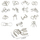 AIWAN LEZHI IQ Toys, Metal IQ Puzzle Set of 24, IQ Test Mind Game Toys Brain Teaser Metal Wire Puzzles Magic Trick Toy