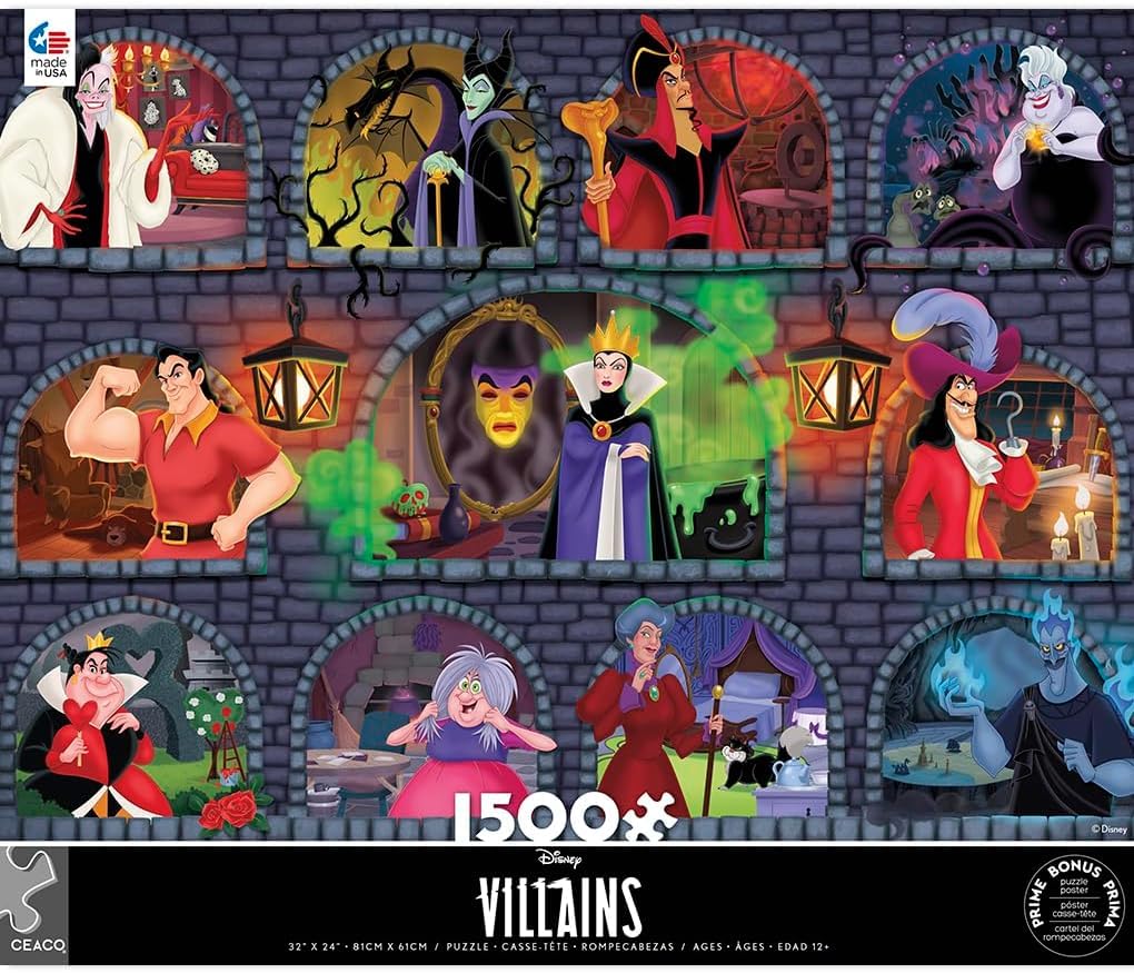 Ceaco - Disney Villains Underground - 1500 Piece Jigsaw Puzzle for Adults