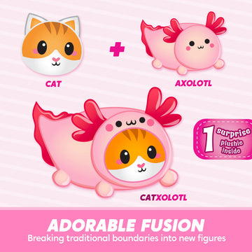 JOYIN Axolotl Plush Toy, Kawaii Axolotl Cat Plush Toy, 11" Soft Plushie, Cute Stuffed Animal Pillow for Kids and Adults, Birthday Gift for Boys