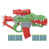 Nerf DinoSquad Rex-Rampage Motorized Dart Blaster, 10-Dart Clip, 20 Official Darts, 10-Dart Storage- T-Rex Dinosaur Design, Red
