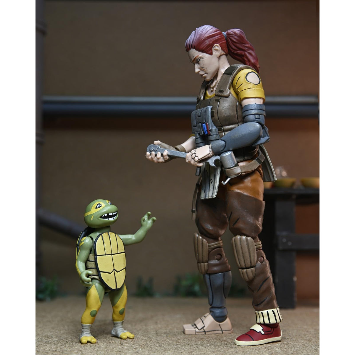 NECA - Teenage Mutant Ninja Turtles (The Last Ronin- The Lost Years) - 7” Scale Action Figure - Grammy April with Baby Yi & Moja