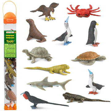 Safari Ltd. Galapagos Wildlife TOOB - Figurines of Seal, Blue-Footed Booby, Tortoise & More - Fun Educational Play Toy for Boys, Girls & Kids Ages 3+