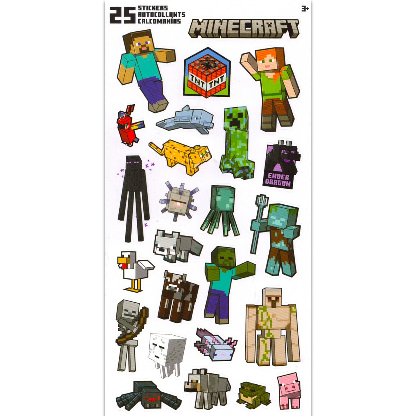 Minecraft Reusable Tumbler Cup Pack - Video Game Party Favor 6 Piece Bundle with 24 Oz Cups Plus Stickers, More | Bulk Minecraft Water Tumblers