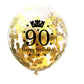 SHUNTAI 90th Birthday Balloons Gold and Black Party Decor Supplies