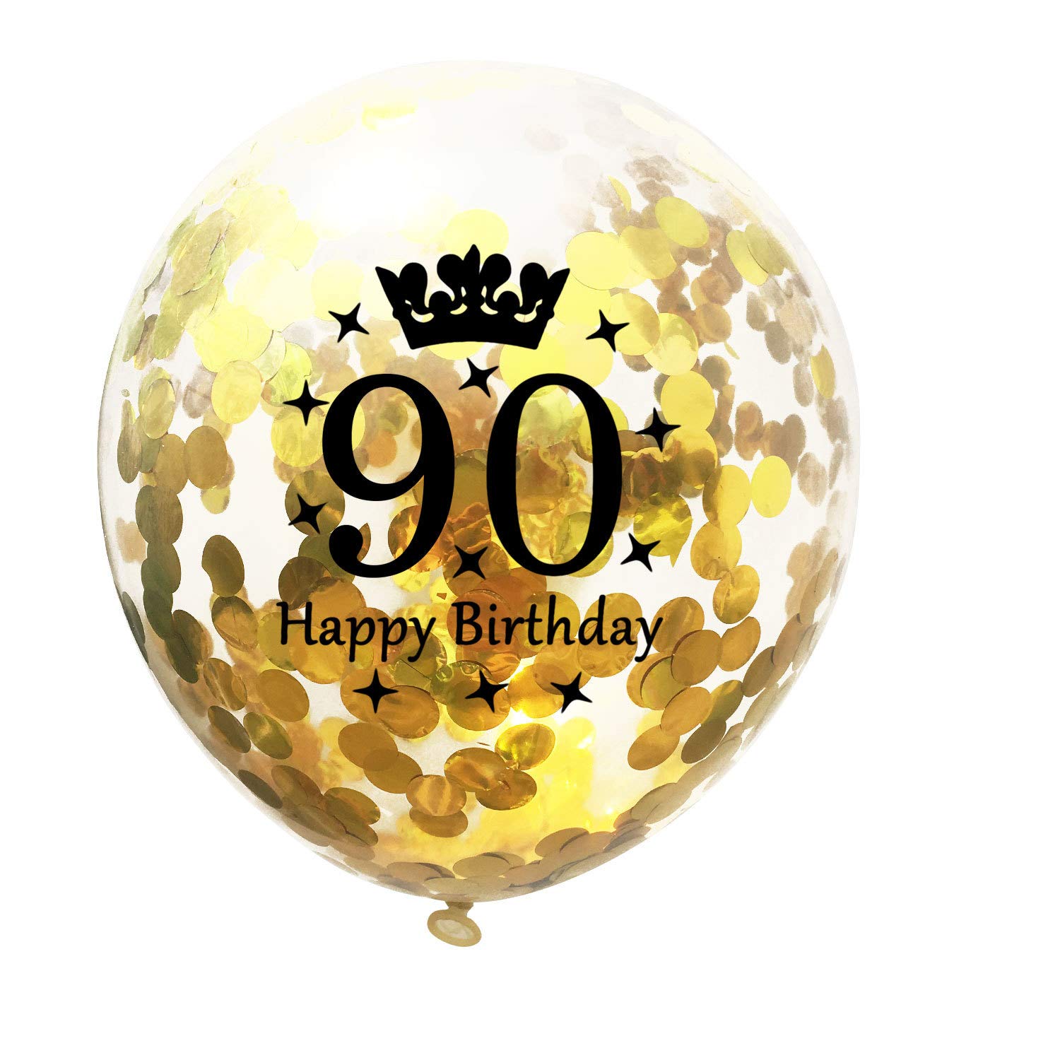 SHUNTAI 90th Birthday Balloons Gold and Black Party Decor Supplies