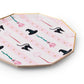 Bonjour Fete Witch Hat & Broom Large Paper Party Plates | Large Disposable Dinner Plates for Halloween, Costume Parties, & Wicked Birthdays | Premium