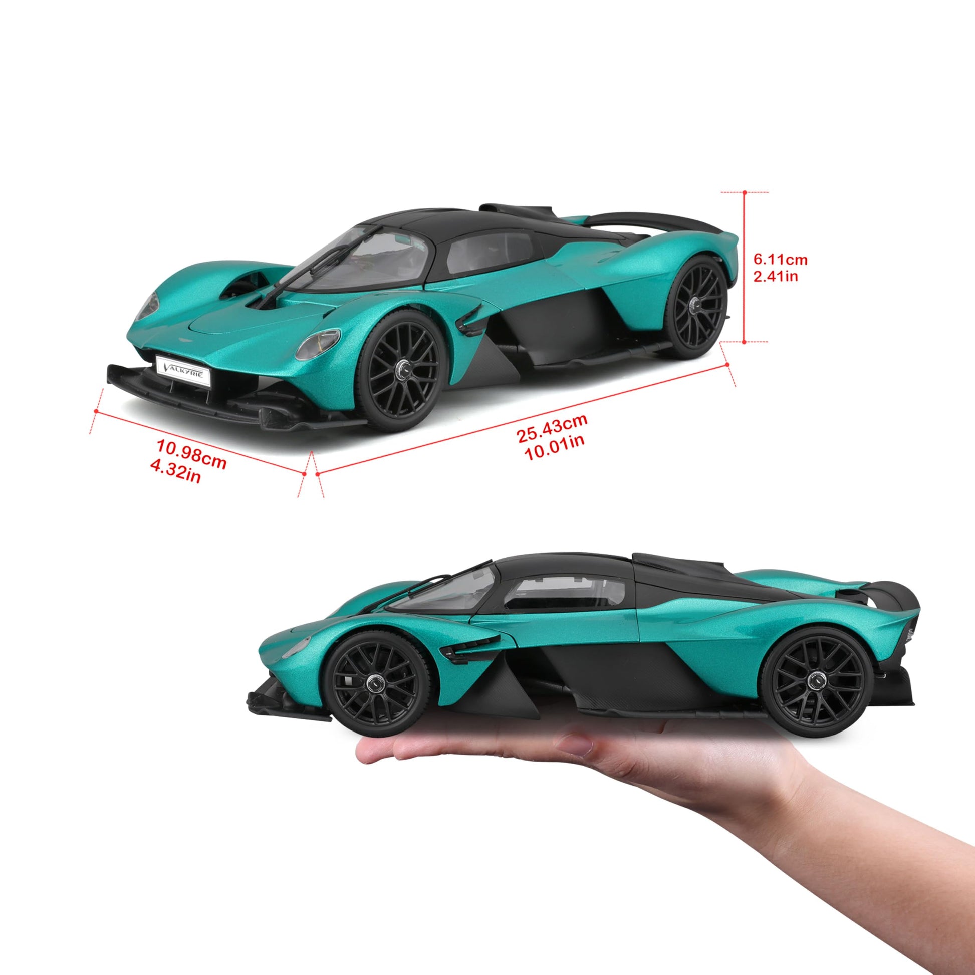 Maisto 1:18 Scale Special Edition 2022 Aston Martin Valkyrie Diecast Vehicle, Green