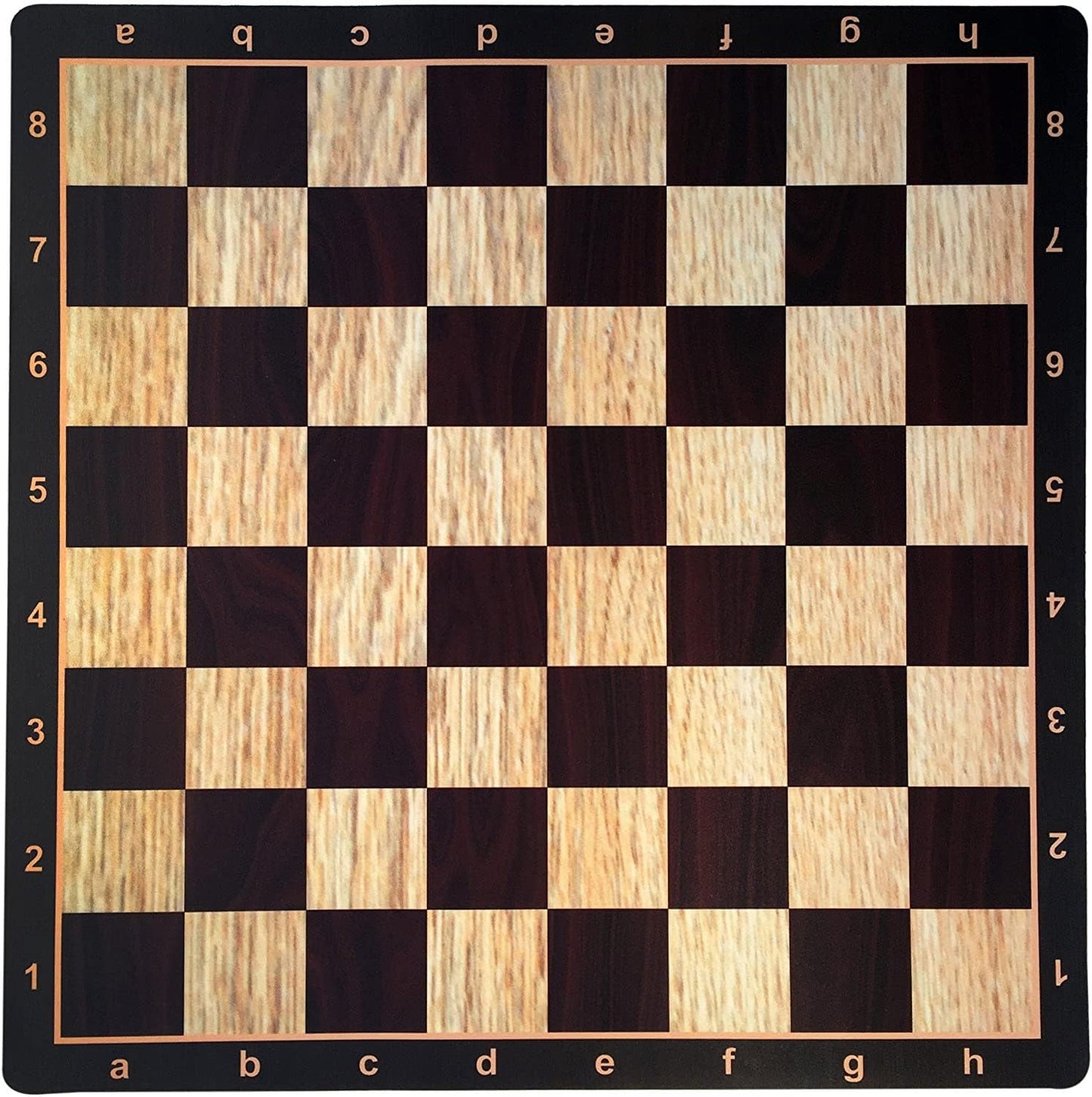 WE Games Mousepad Chess Board 20 in. with Realistic Wood Grain Design - Premium Tournament Chess Mat, Perfect Travel Chess Board for Adults