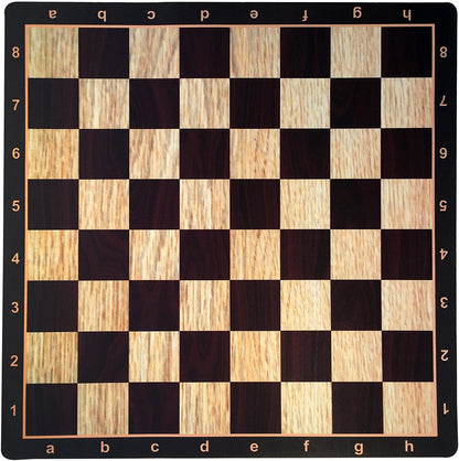 WE Games Mousepad Chess Board 20 in. with Realistic Wood Grain Design - Premium Tournament Chess Mat, Perfect Travel Chess Board for Adults