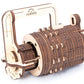 Ugears Combination Lock - DIY 3D Wooden Puzzles for Adults Cryptex - Create Your Own Secret Code - Inspired by The Da Vinci Code DIY Model Kits