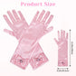 xieketn 9 Pcs Pink Princess Dress Up Accessories Set, Princess Crown Gloves Fairy Magic Wand for Halloween, Princess Jewelry with Glinda Wand