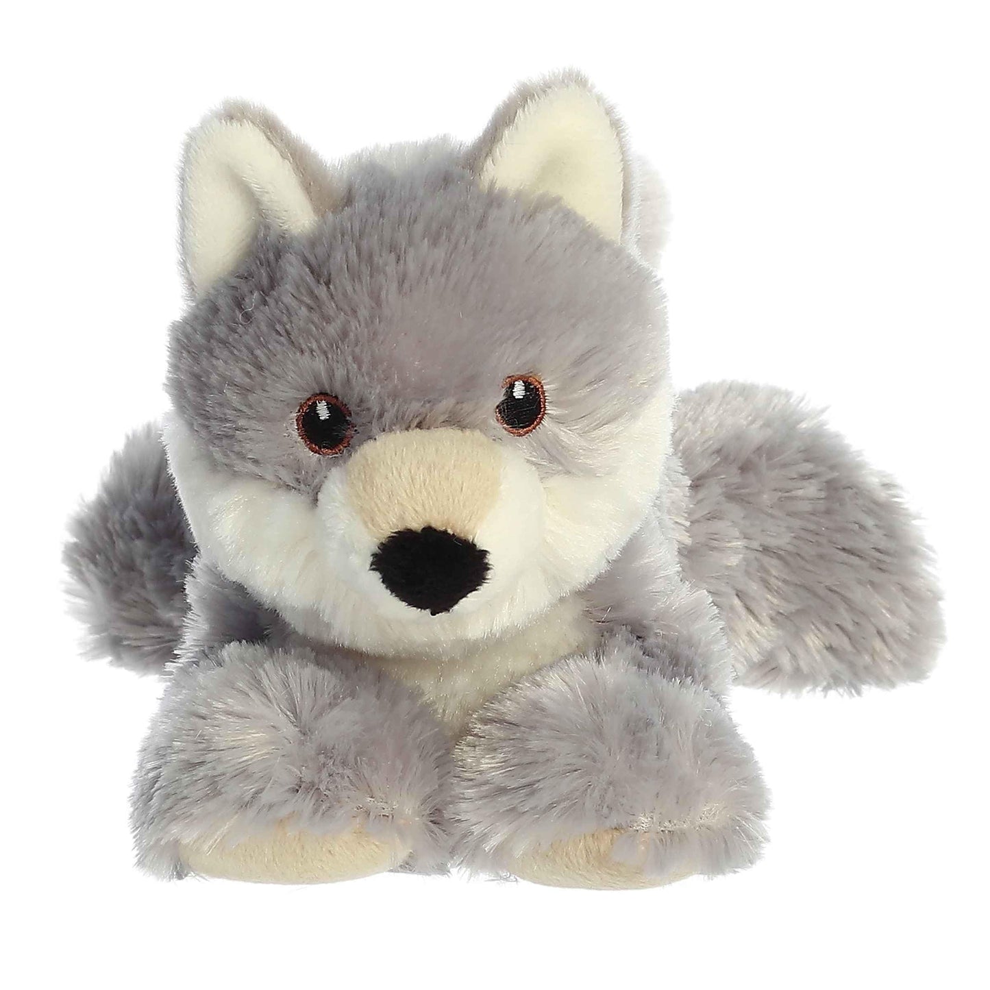 Aurora® Responsibly Made Eco Nation™ Eco Softies™ Wolf Stuffed Animal - Ideal for Playtime Adventures - Perfect for Birthdays or Just Because - Gray 9