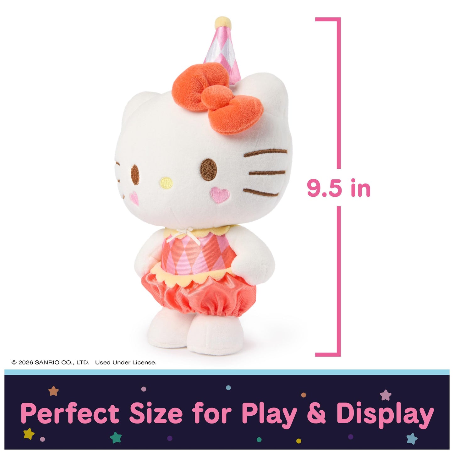 GUND Sanrio Hello Kitty Acrobat 9.5-Inch Circus Plush Toy for Ages 1+