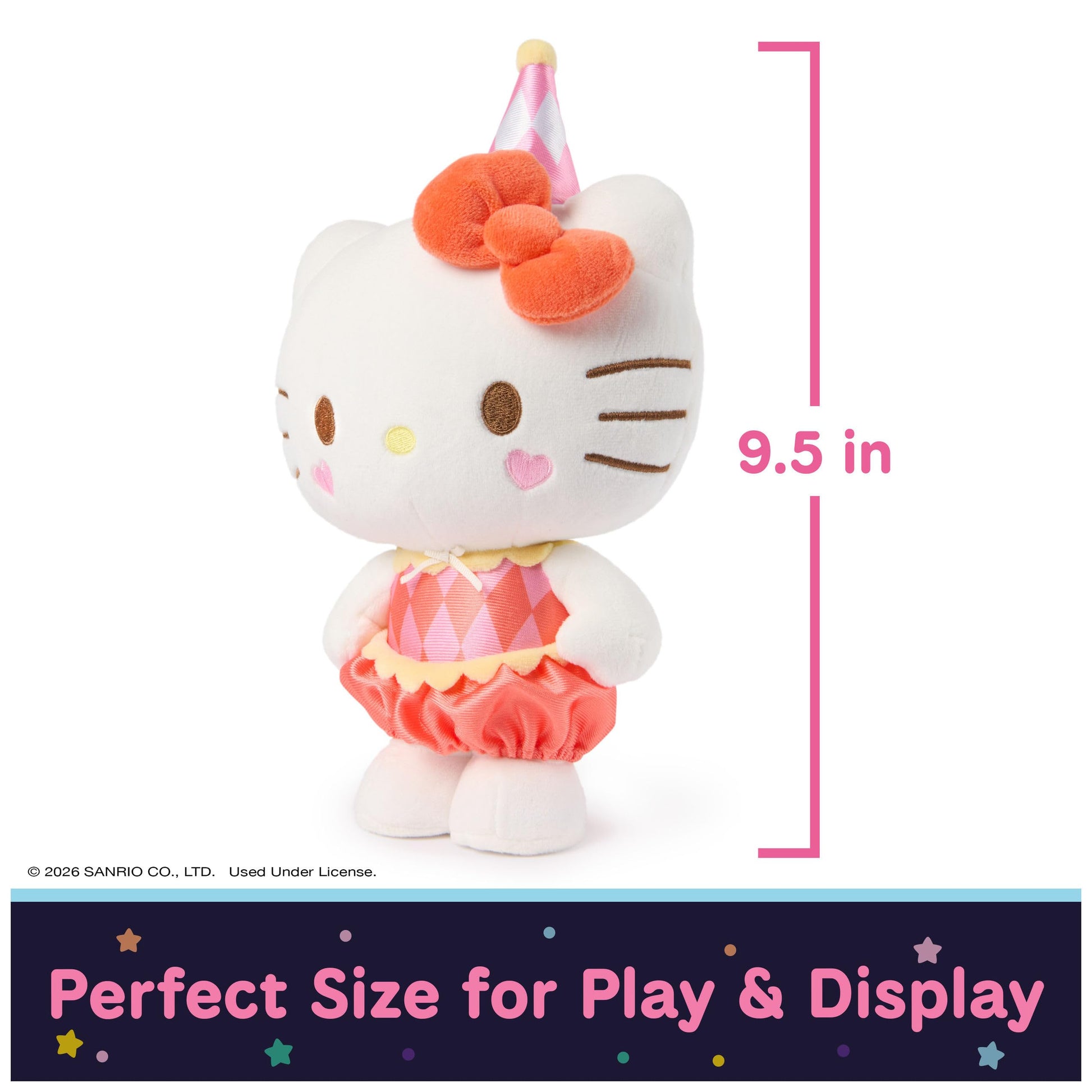 GUND Sanrio Hello Kitty Acrobat 9.5-Inch Circus Plush Toy for Ages 1+